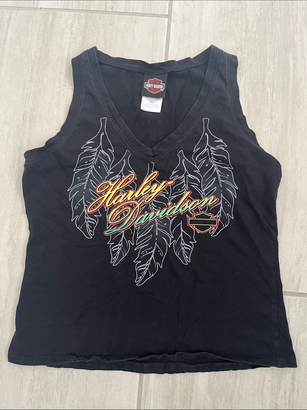 Cropped Harley Davidson tank